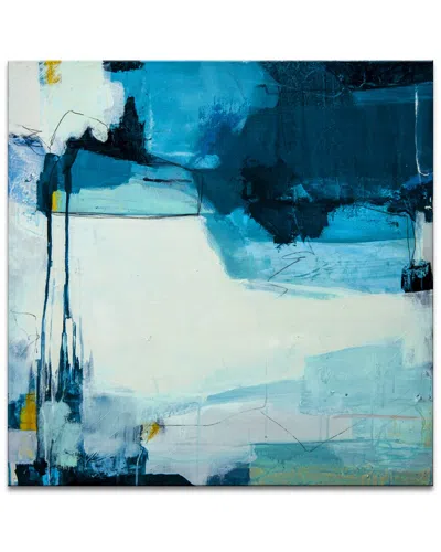 Ready2hangart Caribbean Time Wrapped Canvas Wall Art In Blue