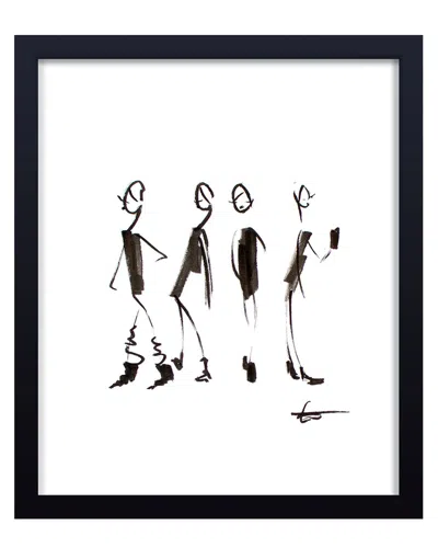 Ready2hangart City Standing Framed Print Wall Art In Black