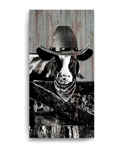 Ready2hangart Cow Ii Wrapped Canvas Wall Art By Olivia Rose In Black