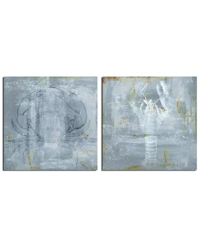 Ready2hangart Crab & Lobster 2pc Wrapped Canvas Wall Art By Tristan Scott