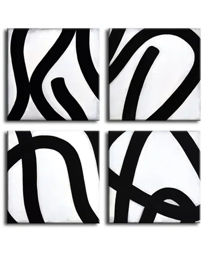 READY2HANGART READY2HANGART CURVES I-IV 4PC WRAPPED CANVAS WALL ART BY NORMAN WYATT