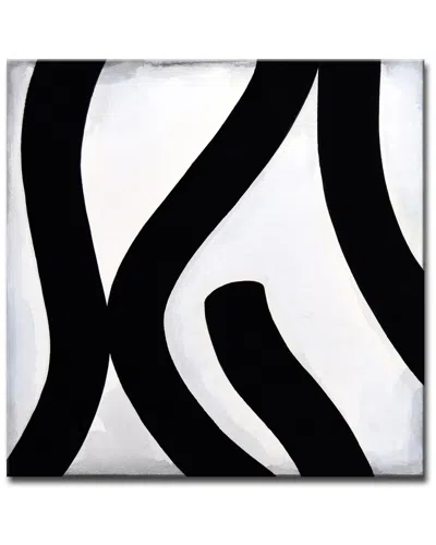 Ready2hangart Curves I Wrapped Canvas Wall Art By Norman Wyatt In Black