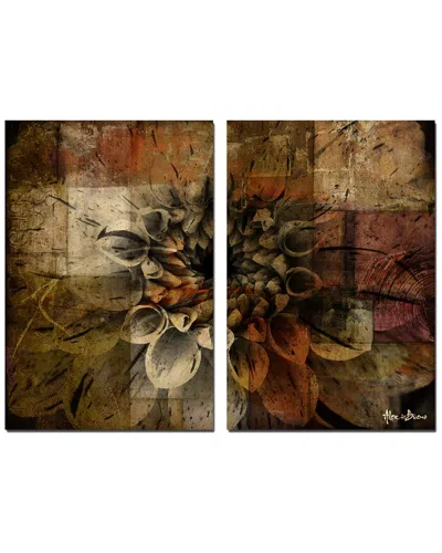 Ready2hangart Daisy Abstract Wrapped Canvas Wall Art By Tristan Scott