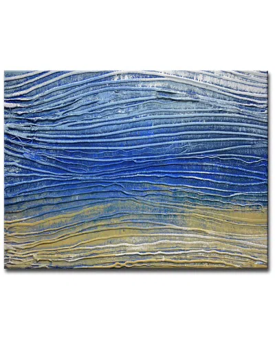 Ready2hangart Desert Midnight Calm Wrapped Canvas Wall Art By Norman Wyatt In Blue