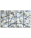 Ready2hangart Dogwood Blossoms 4 Piece Wrapped Canvas Wall Art Set