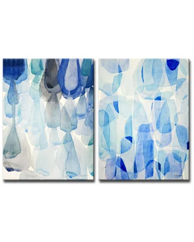 READY2HANGART READY2HANGART DOWN POUR & HEAVY RAIN 2 PIECE WRAPPED CANVAS WALL ART SET