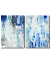 Ready2hangart Down Pour & Heavy Rain 2 Piece Wrapped Canvas Wall Art Set