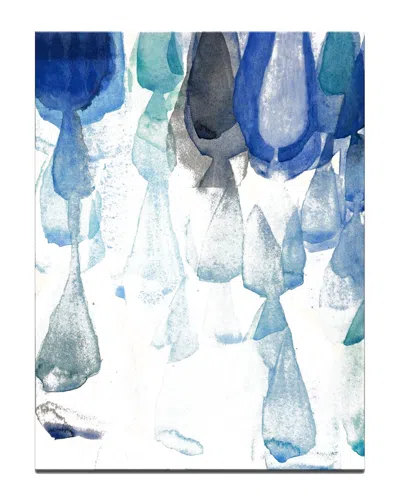 Ready2hangart Down Pour Wrapped Canvas Wall Art By Norman Wyatt In Blue