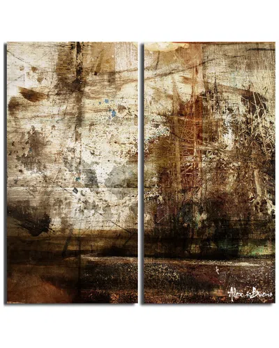 Ready2hangart Earth Tone Abstract Vii 2pc Wrapped Canvas Wall Art By Tristan Scott