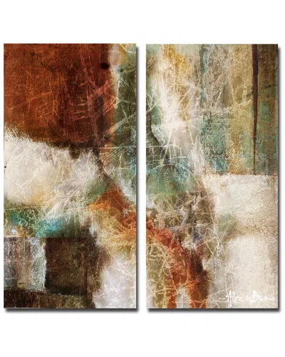 Ready2hangart Earth Tone Abstract Viii 2pc Wrapped Canvas Wall Art By Tristan Scott