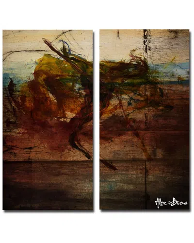 Ready2hangart Earth Tone Abstract X 2 Piece Wrapped Canvas Wall Art