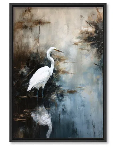 Ready2hangart Egret In Lake By Treechild Wall Art In Multi