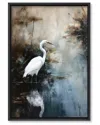 Ready2hangart Egret In Lake By Treechild Wall Art