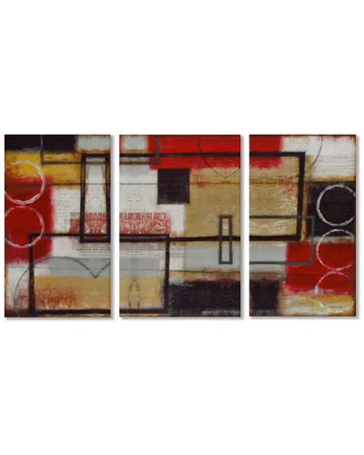 Ready2hangart Energized 3 Piece Wrapped Canvas Wall Art Set In Multi