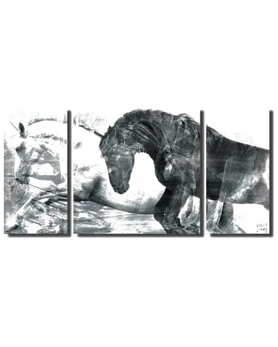 Ready2hangart Equestrian Saddle Ink Psi Canvas Wall Art By Tristan Scott In Gray