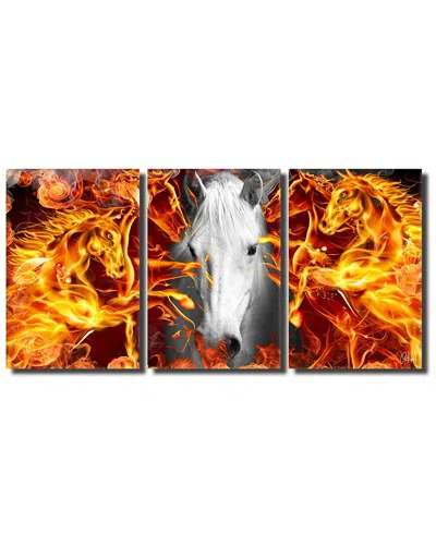 Ready2hangart Equestrian Saddle Ink Psiii Canvas Wall Art By Tristan Scott In Multi