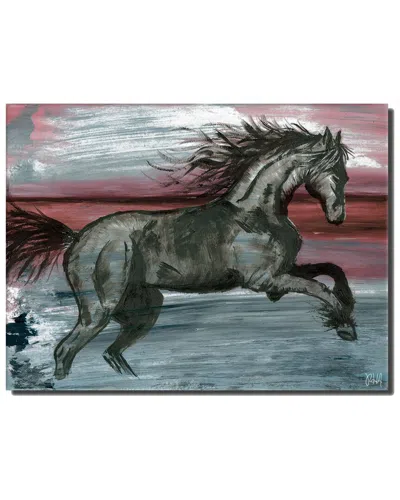 Ready2hangart Equestrian Saddle Ink Psvii Canvas Wall Art By Tristan Scott In Gray