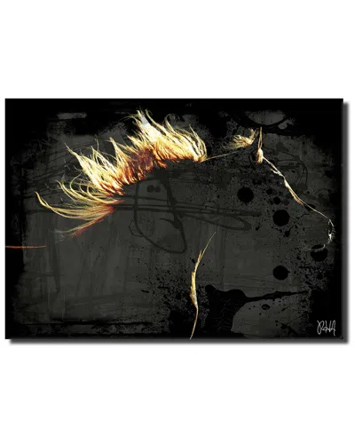 Ready2hangart Equestrian Saddle Ink Psxxi Canvas Wall Art By Tristan Scott In Black