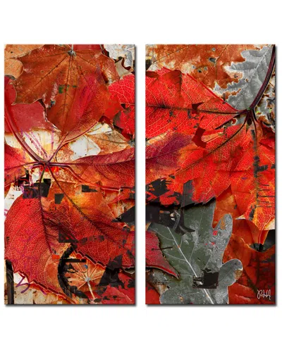 Ready2hangart Fall Ink Xix Wrapped Canvas Wall Art By Tristan Scott In Multi