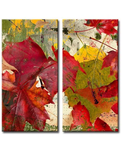 Ready2hangart Fall Ink Xxi Wrapped Canvas Wall Art In Multi