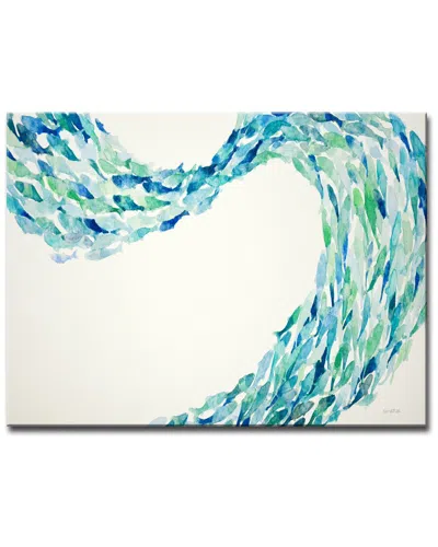 Ready2hangart Flow Wrapped Canvas Wall Art By Norman Wyatt In Blue