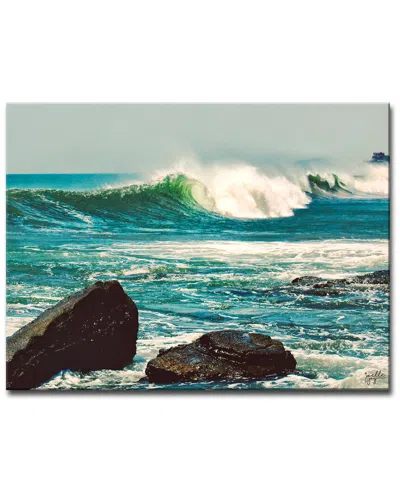 Ready2hangart Full Circle Wrapped Canvas Wall Art By Joelle Joy In Blue