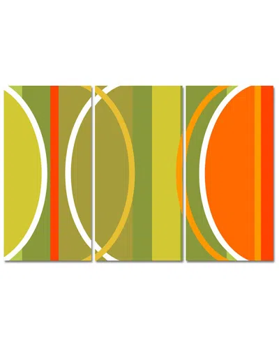 Ready2hangart Geometric Study Iib 3 Piece Wrapped Canvas Wall Art Set
