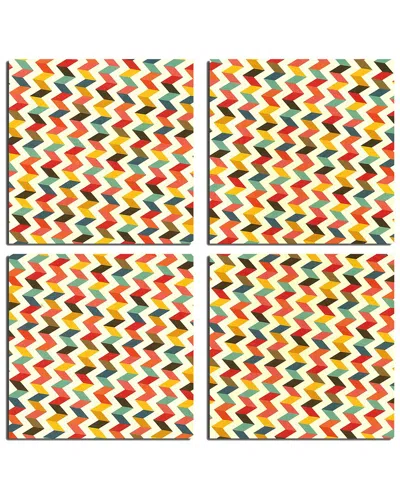 Ready2hangart Geometric Study Iv 4pc Wrapped Canvas Wall Art By Tristan Scott