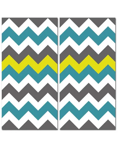 Ready2hangart Geometric Study Xi 2pc Wrapped Canvas Wall Art By Tristan Scott