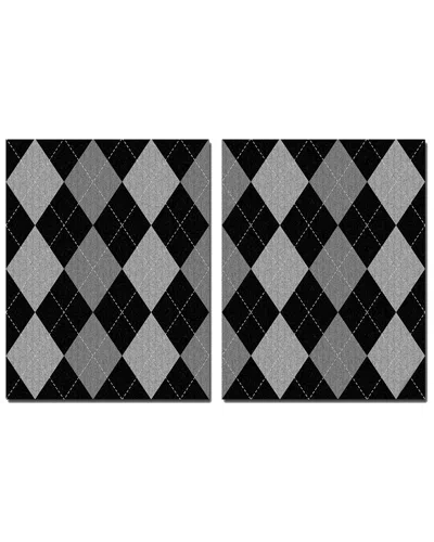 Ready2hangart Geometric Study Xvi Canvas Wall Art By Tristan Scott In Black