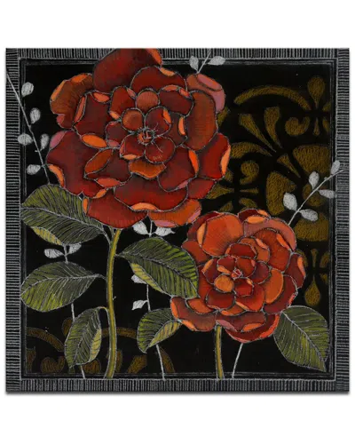 Ready2hangart Gilt Slate Flora Ii Wrapped Canvas Wall Art By Norman Wyatt In Multi