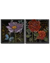 Ready2hangart Gilt Slate Flora I/ii 2pc Wrapped Canvas Wall Art By Norman Wyatt