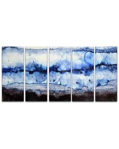 Ready2hangart Glacier 5pc Wrapped Canvas Wall Art By Norman Wyatt