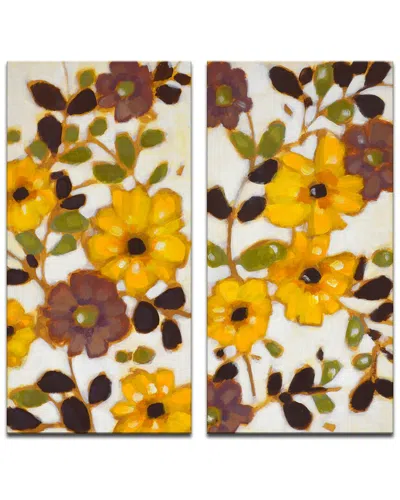 Ready2hangart Glowing Florals Wrapped Canvas Wall Art By Norman Wyatt In Multi