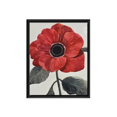 Ready2hangart Graceful Poppy I By Norman Wyatt Jr. - Floater Frame Painting