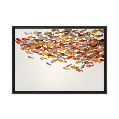 Ready2hangart Heatwave By Norman Wyatt Jr. - Floater Frame Painting In Brown;red;yellow