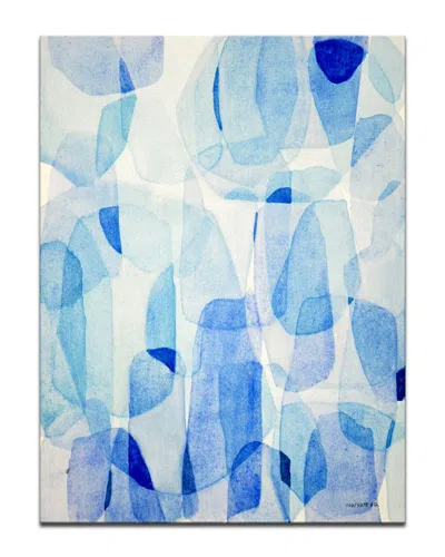 Ready2hangart Heavy Rain Wrapped Canvas Wall Art By Norman Wyatt In Blue