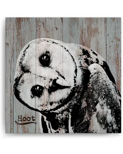 Ready2hangart Hoot Wrapped Canvas Wall Art By Olivia Rose In Black