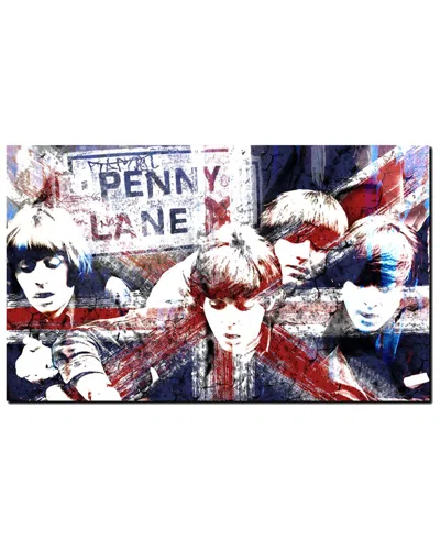 Ready2hangart Iconic British Beatles Artplexi Wall Art By Tristan Scott In Blue