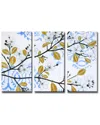 Ready2hangart Ikat Cherry Blossom 3pc Wrapped Canvas Wall Art By Norman Wyatt