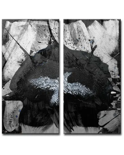 Ready2hangart Inkd V Wrapped Canvas Wall Art By Tristan Scott In Gray