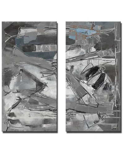 Ready2hangart Inkd Xlvi Wrapped Canvas Wall Art By Tristan Scott In Gray