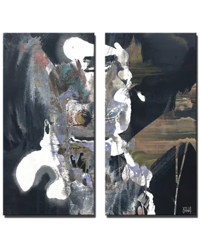 Ready2hangart Inkd Xxxi Wrapped Canvas Wall Art By Tristan Scott In Blue