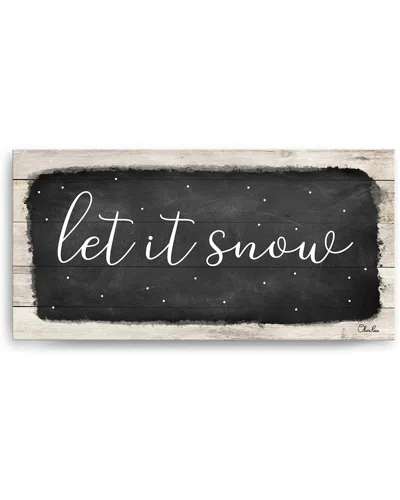 Ready2hangart Let It Snow Canvas Wall Art By Olivia Rose In Black