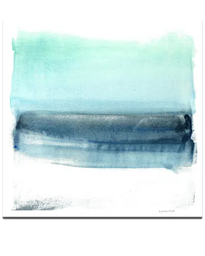 Ready2hangart Linear Energy I Wrapped Canvas Wall Art By Norman Wyatt In Blue