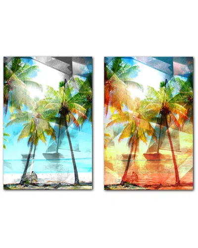 Ready2hangart Modern Paradise 2piece Wrapped Canvas Wall Art Set In Multi