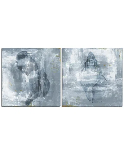 READY2HANGART READY2HANGART MODERN SHELLS 2PC WRAPPED CANVAS WALL ART BY TRISTAN SCOTT
