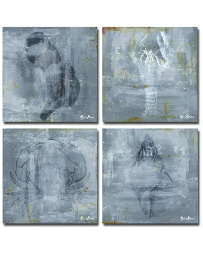Ready2hangart Nautical 4pc Wrapped Canvas Wall Art By Tristan Scott