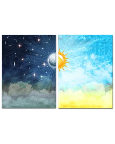 Ready2hangart Night & Day Wrapped Canvas Wall Art By Tristan Scott