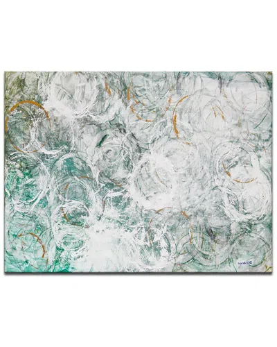 Ready2hangart Ocean Current Wrapped Canvas Wall Art By Norman Wyatt In Green